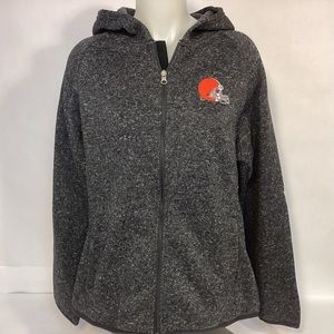 Cleveland Browns womens zip up hoodie made by G-III size XL